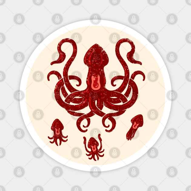 Giant Squid! Magnet by Marianne Martin